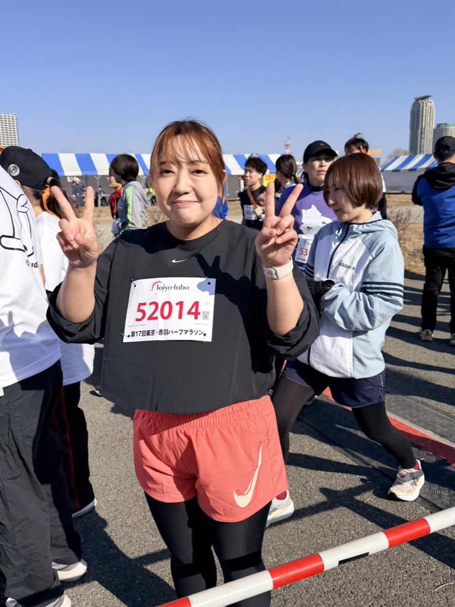 マラソン大会に参加したメンバー（ナイスケアランニングクラブ）